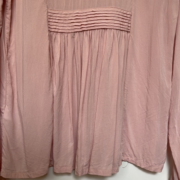 JACOB Peasant Blouse Button Up Pink Flowy - Picture 5 of 7